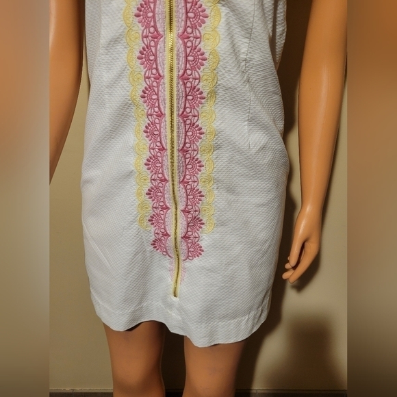 Lilly pulitzer White strapless zip up front dress si6. - Picture 4 of 11